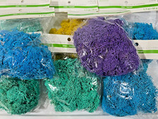 NEW 1.7 OZ ASHLAND ASSORTED COLORS REINDEER MOSS LOT OF 8 PACKS