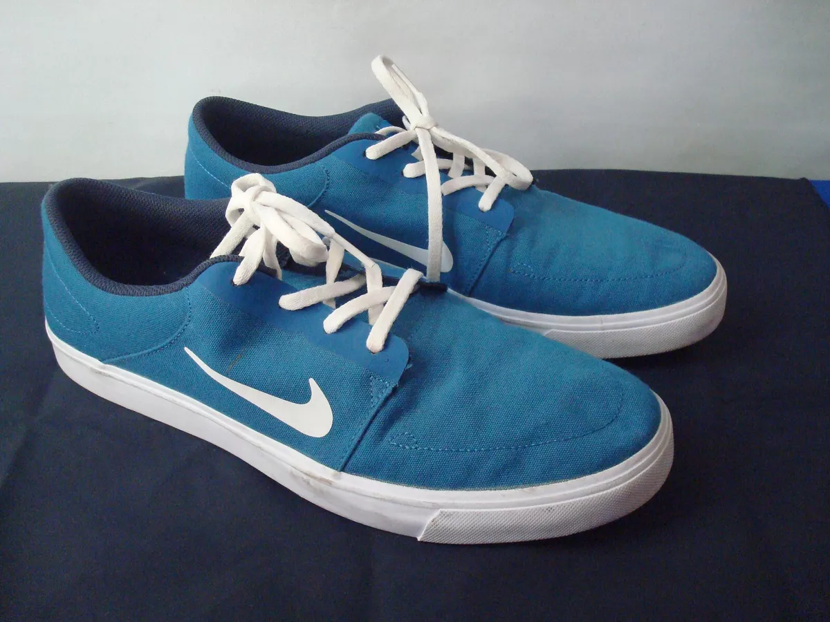 Nike SB Portmore Blue Canvas Menu0026#039;s Sneaker Shoes Size 12 723874-414 |  eBay