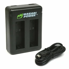 Wasabi Power Dual USB Battery Charger for GoPro HERO8 Black, HERO7 Black,