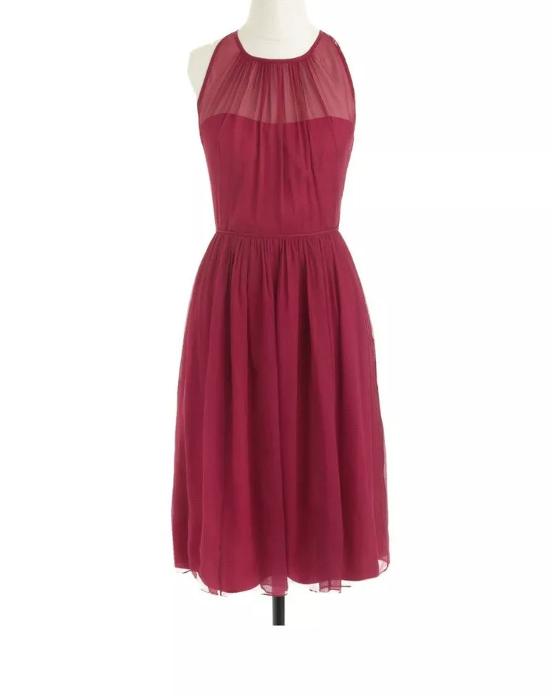 j crew petite formal dresses J. Crew Petite Megan Dress in Silk Chiffon 4P NWT