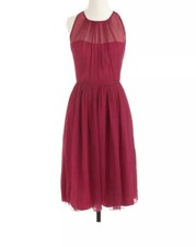 J. Crew Petite Megan Dress in Silk Chiffon 4P NWT