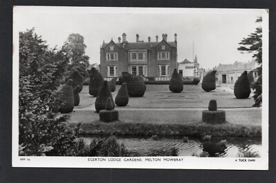 Postkarte Melton Mowbray in Leicestershire die Egerton Lodge Gärten 1956 RP Tuck