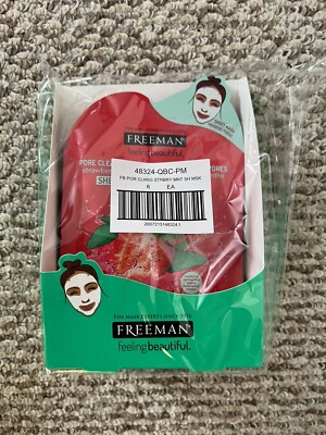 Feeling Beautiful Freeman Facial Strawberry+Mint Pore Cleansing Sheet Mask 6-pk