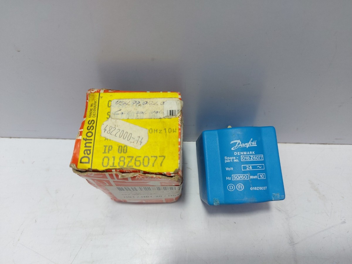 Danfoss 018Z6077 Coil for Solenoid Valve Volt 24~ Hz 50/60 Watt 10 