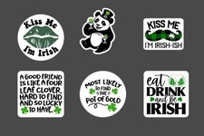 6 - 2.5 St. Patrick s Day Sticker Pack - Happy Stickers Irish Holiday Shamrock