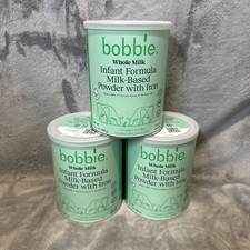  3 Bobbie Grass Fed Whole Milk Infant Formula Iron 14Oz Can Exp 08/27/26