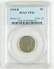 1918-D 5c Buffalo Nickel PCGS VF20 Circulated Coin C4535
