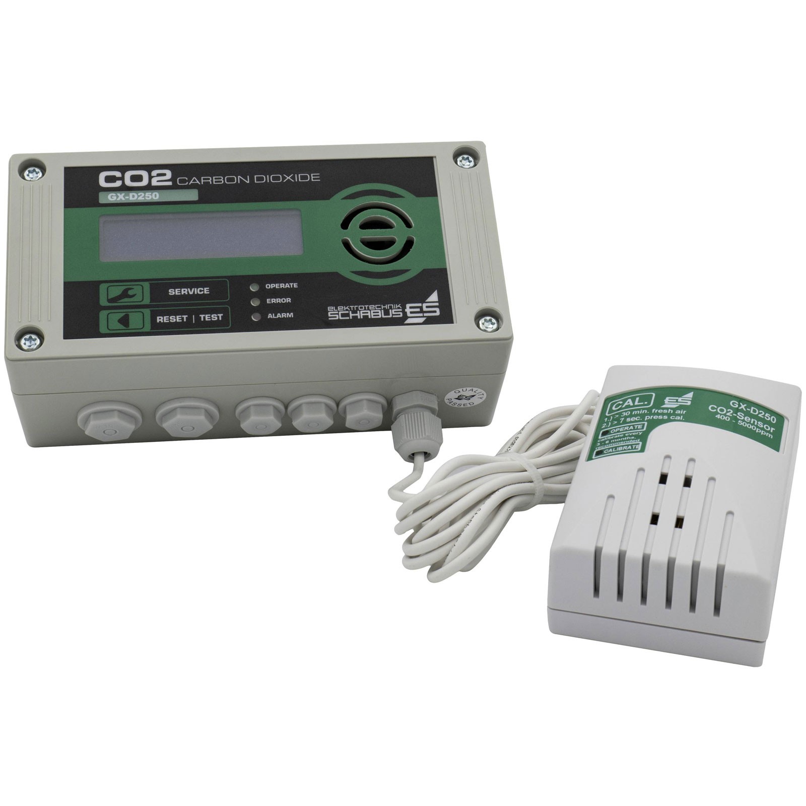 Schabus GX-D250 Air Quality Sensor Mains-Powered CO2 Detection
