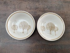 Pair of Churchill Homespun Trees Design 15cm Cereal Bowls
