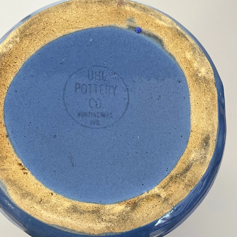 Jarra jarra de agua vintage con patrón de uva azul UHL Pottery Co Foto 3 de 4