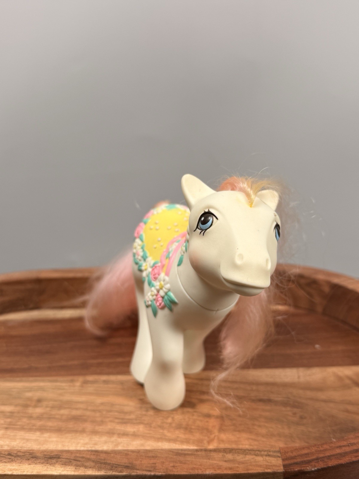 Vintage G1 My Little Pony MLP Merry Go Round Carousel Flower Bouquet Pony