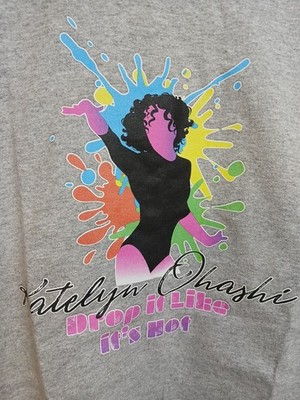 Katelyn Ohashi ''Drop It Like It's Hot'' T-shirt Gray Adult Medium Gymnastics