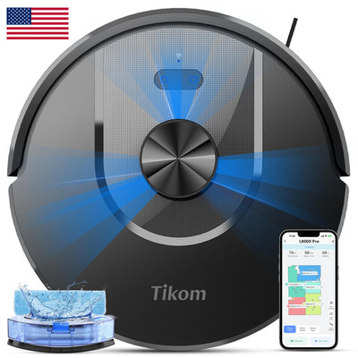 Tikom Robot Vacuum And Mop Combo 6000Pa Automatic Robotic Vacuum Cleaner Smart