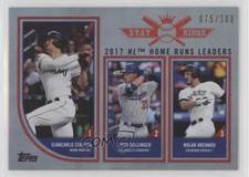 2018 Big League Stat Kings Trio Rainbow Foil Giancarlo Stanton Nolan Arenado 5c9
