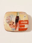 Vintage Coca-Cola Small Collectable Tin Mint Pill Box Rectangle Hinged Umbrellas