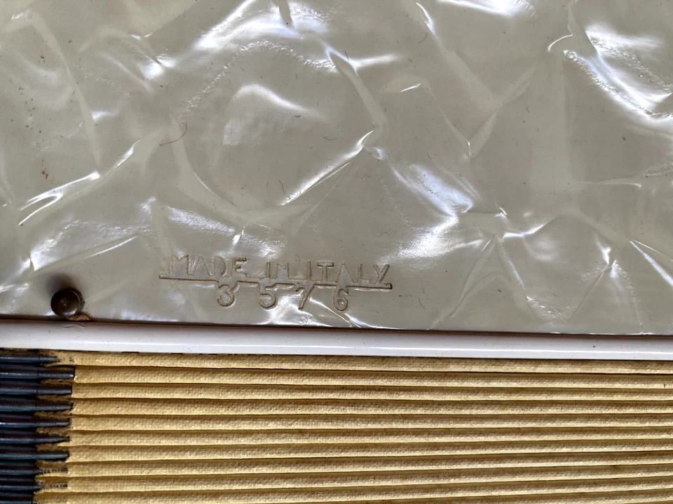 Castiglione Piano Accordion Ivory Vintage Made In Italy With Original Case - Image 2 of 4