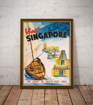 Besuche das Singapur-Reiseplakat