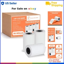 Thermal Paper Rolls 2 1/4 Inch for POS Credit Card Receipts 50 Rolls BPA Free