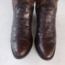 Vintage Justin Alligator Skin Cowboy Leather ...