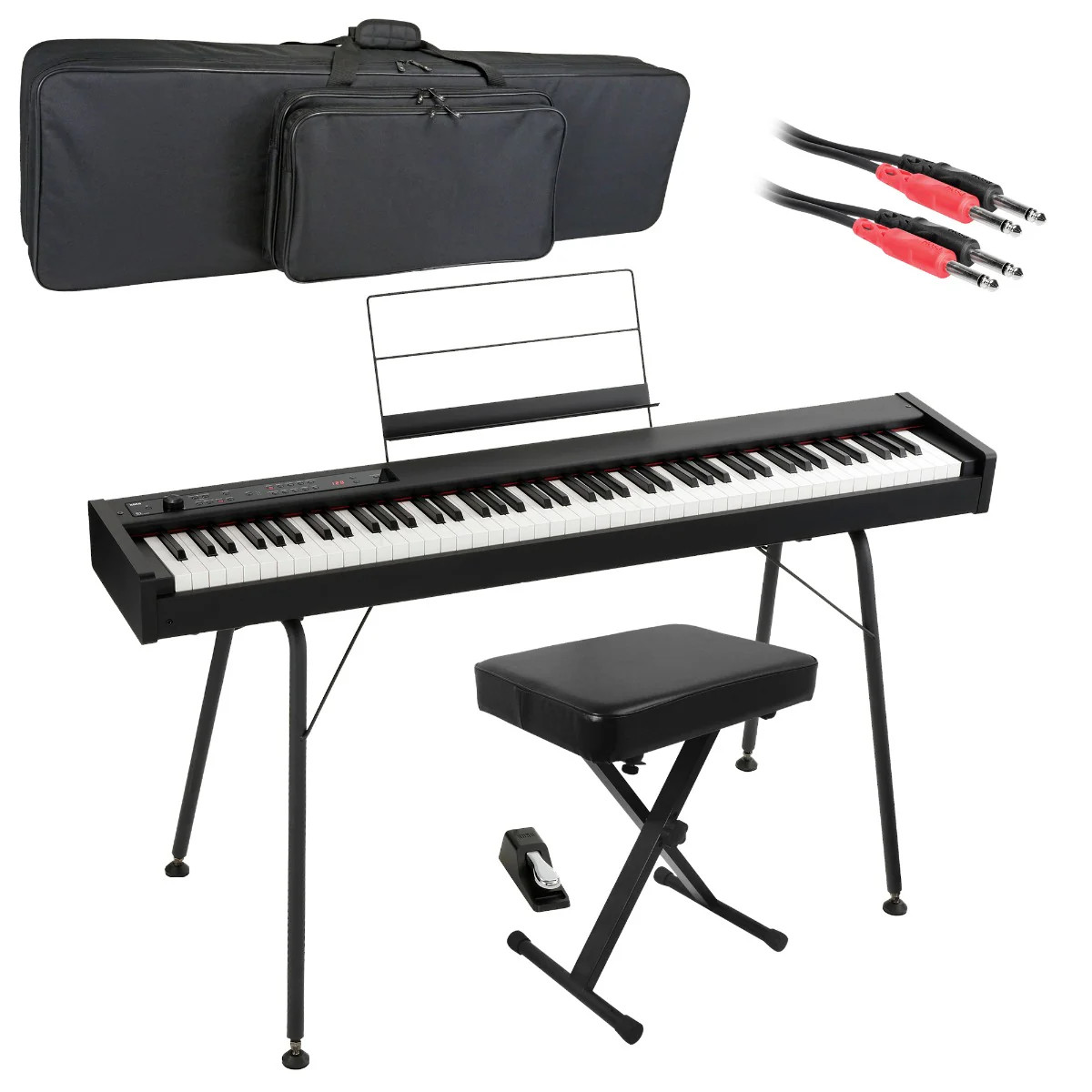 Korg D1 Digital Piano - Black STAGE ESSENTIALS BUNDLE | eBay