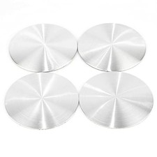 4pcs 64.5mm/2.54in Wheel Center Caps Stickers Sliver 64.5mm / 2.54in Silver