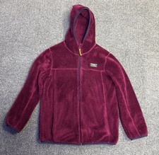 L.L.Bean Youth Hi-Pile Fleece Hooded Full Zip Jacket Size Large 14/16 