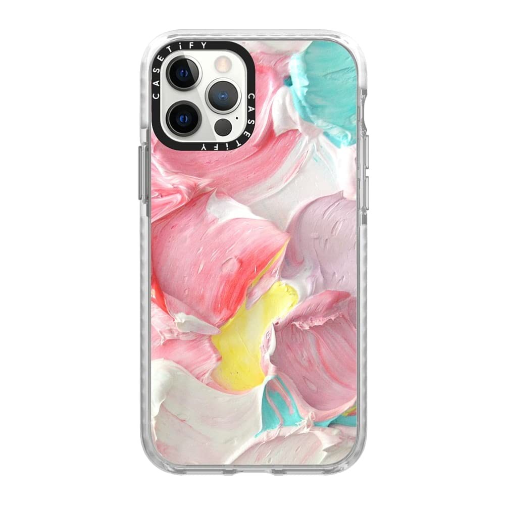 CASETiFY Impact Case for iPhone 12 Pro in Pastel Waves Clear Frost