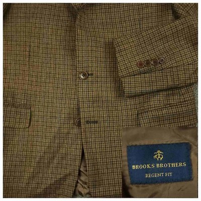 Brooks Brothers Sport Coat Mens 40R Regent Fit Ivy Style Gun Club Check Wool