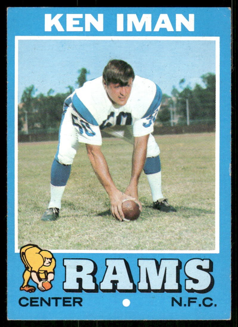 1971 Topps Ken Iman Rookie #68 Los Angeles Rams