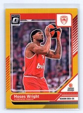 Moses Wright 2024-25 Donruss EuroLeague #41 Optic Gold #/10