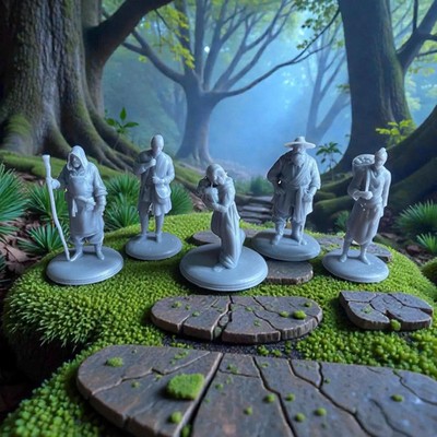 TTRPG Tabletop Mittelalterliche menschliche Dorfbewohner Miniatur Rollenspiel Pathfinder