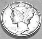 1941 P MERCURY DIME SUPERB GEM BU +  No Reserve  *J2062