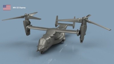 L'Arsenal Models 1/350 MV-22 OSPREY UNFOLDED WINGS (2) 3D Printed Set
