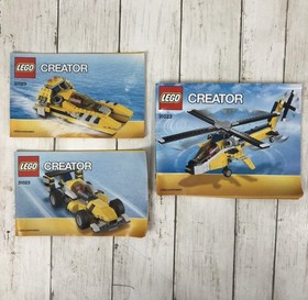 LEGO CREATOR: Yellow Racers (31023) 100% Complete With Instruction Manuals