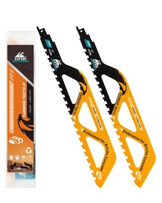 Reciprocating Saw Blades 12 Inch/305mm, 2-Pack Brick Masonry Concrete Cement ...