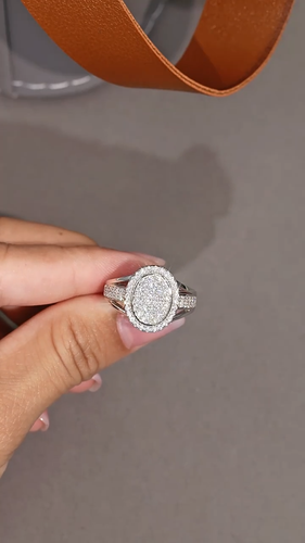 Iced Out 0.8tcw MOISSANITE Cluster Ring Mens Womens Solid 925 Sterling Silver UK - Video 1 of 1