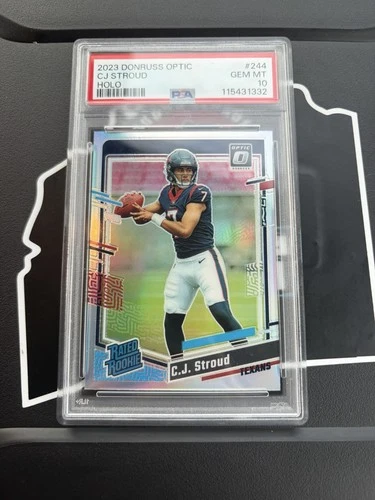 2023 Panini Donruss Optic Rated Rookie Holo Prizm PSA 10 C.J. Stroud #244 Texans