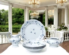 Johann Haviland BLUE GARLAND Thailand Traditions Blue Floral Dinnerware CHOOSE