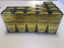 Vintage Crayola Crayons 13 boxes, 5 different single colors, hexagonal, unused