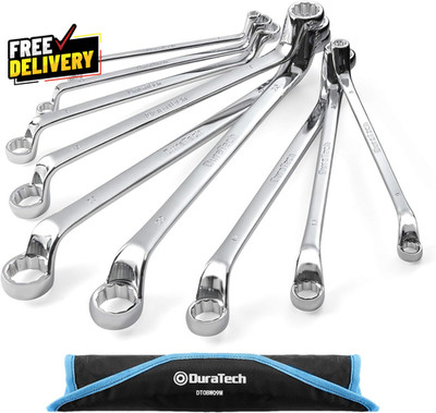 Offset Box Wrench Set Metric  9 Piece  6-23Mm, 75-Degree CR-V Steel  Organiz....