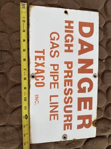 Vintage porcelain danger Texaco sign
