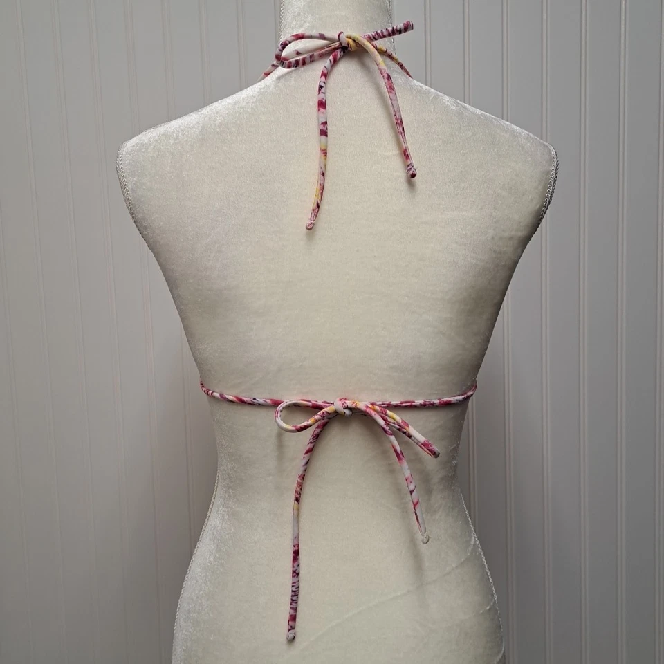 Top de bikini de natación Ocean Pacific de colección para mujer XL rosa tie dye triángulo almohadillas extraíbles Foto 2 de 4