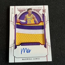 2023-24 National Treasures Maxwell Lewis #109 Rookie Patch Auto #05/24