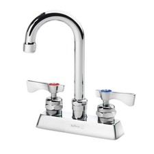 4 in Deck Mount Heavy Duty Royal Series Faucet w/ 3 1/2 in Gooseneck