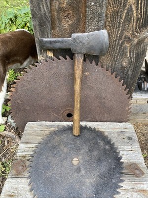 Antique  Mortise Chisel Axe Timber Framing Tool Barn Beam Tool