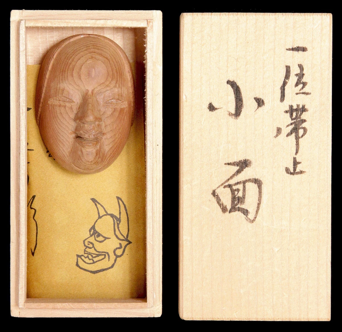 Japanese Wood Mask In Antique Japanese Netsuke for sale | eBay