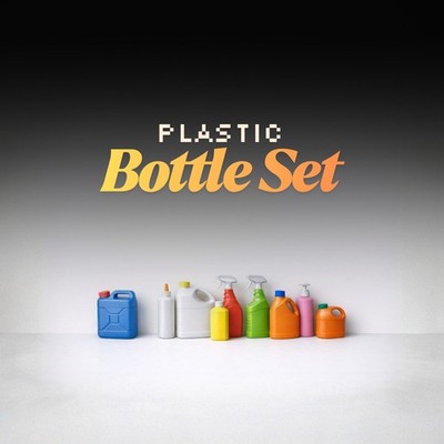 Bottle STL Set   10 Modular Plastic Bottles for 3D Printing