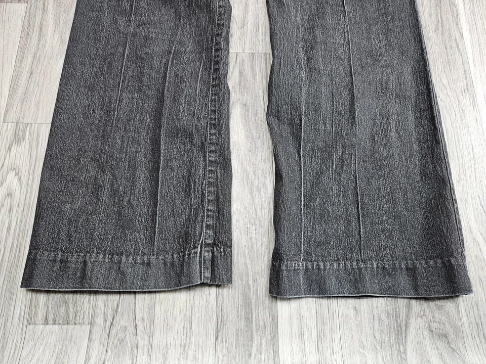 Pantalones de mezclilla Bandolino Blu para mujer 8 negros elásticos cómodos cintura pierna ancha Foto 3 de 4