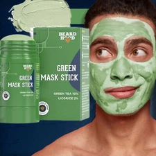 Beardhood Green Tea Cleansing Mask Stick for Face Blackheads & Oil Control 40gm