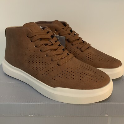 Perry Ellis Portfolio Mens Cognac Court Sport Mid Casual Shoes